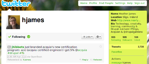 retweet of Acquia Certified Engineer